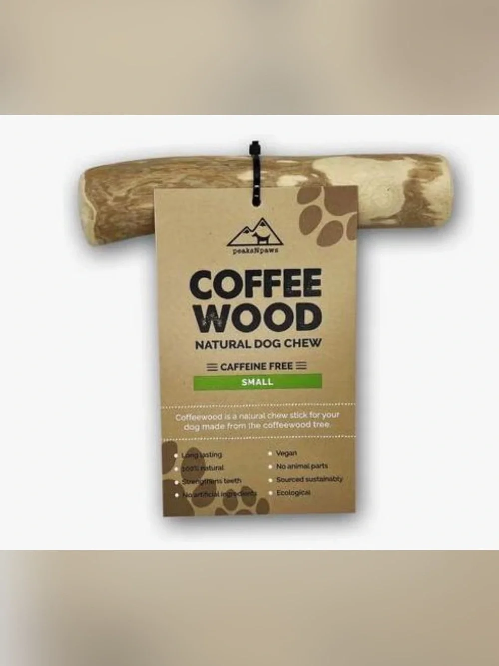 Peak & Paws Coffee Wood Natural Dog Chew - Brown